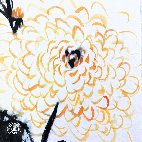 Crisantemo flor sumie. David Lopera Gómez
