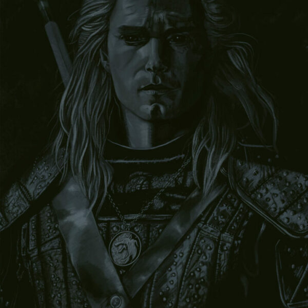 Portrait of Henry Cavill playing Geralt of Rivia from The Witcher. Prints