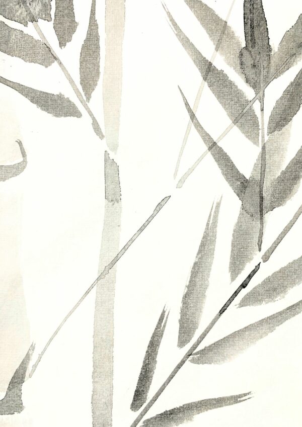 Bambúes Persistentes Victoriosos II. Sumi-e. Tinta china sobre papel de arroz. David Lopera Gómez. Pintura. 2