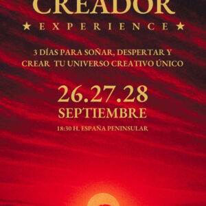 Cartel del evento Amanecer Creador Experience, programa online de 3 días con David Lopera para artistas, artesanos, creadores y emprendedores. Fechas: 26, 27 y 28 de septiembre, vía Zoom.